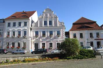 Historische Häuser Marktplatz Luckau