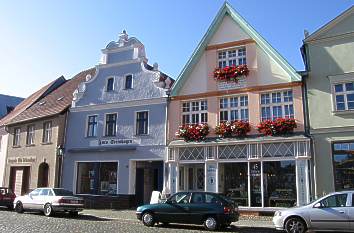 Giebelhäuser am Markt in Luckau