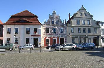 Ostseite Marktplatz in Luckau