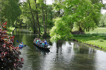 Spree und Boote im Spreewald