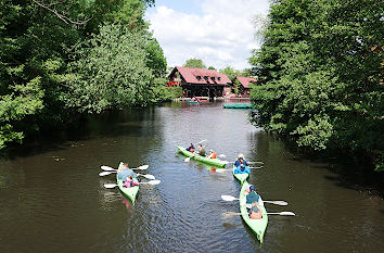 Kanus in Lübben im Spreewald