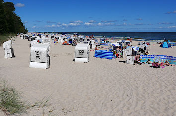 Strand und Strandkörbe Ostsee Heringsdorf