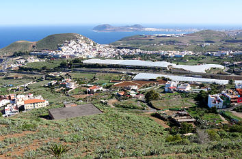 Aussicht Berg von Arucas in Canaria