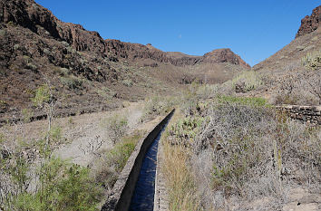 Wasserkanal im Barranco de Fataga