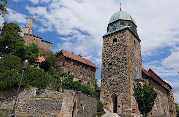 Nikolaikirche und Felsburg in Felsberg