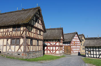 Bauernhäuser im Dorf im Hessenpark
