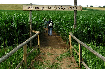 Eingang Maislabyrinth am Edersee