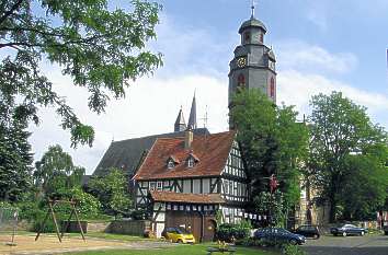 Kirchplatz, Markuskirche und Weidighaus in Butzbach