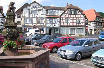 Löwenbrunnen Marktplatz Erbach