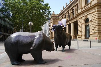 Bulle und Bär Börsenplatz Frankfurt