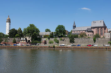 Blick über Main Altstadt Frankfurt-Höchst