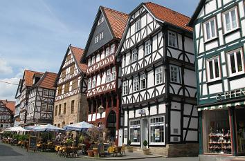 Fachwerkhäuser am Marktplatz in Fritzlar