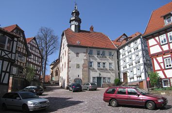 Marktplatz mit Rathaus in Schlitz