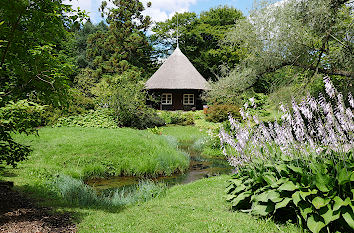 Reetdachhaus im Botanischen Garten Rostock