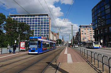 Blick auf die Lange Straße in Rostock