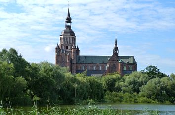 Frankenteich und St.-Marien-Kirche Stralsund