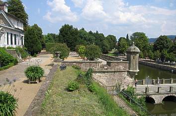 Festungswall am Schloss mit Blick zum Wassergraben