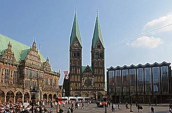 Quermania Bremen Marktplatz Mit Rathaus Dom Und Haus Der