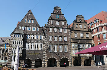 Giebelhäuser am Marktplatz in Bremen