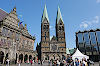 Marktplatz mit Rathaus, Dom und Haus der Bürgerschaft