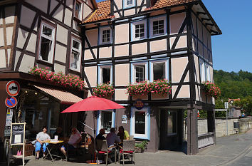 Straßencafé in Hann. Münden