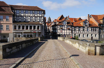 Auf der Werrabrücke Hann. Münden