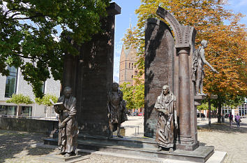 Detail Bronzeskulptur Göttinger Sieben Hannover