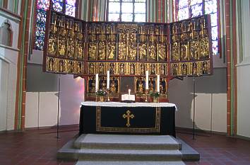 Altar aus dem 15. Jahrhundert in St. Johannis