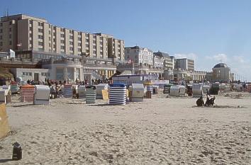 Hauptstrand auf der Nordseeinsel Borkum