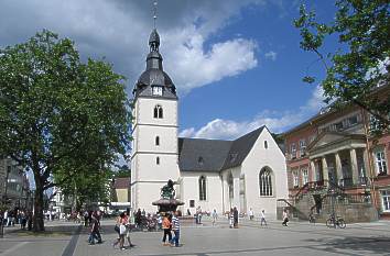 Marktplatz Detmold mit Erlöserkirche