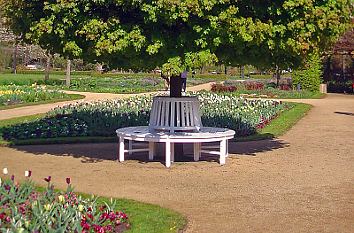 Rundbank im Botanischen Garten Gütersloh