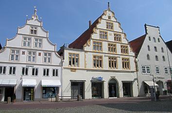 Giebelhäuser am Marktplatz in Lemgo