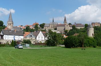 Panoramablick Altstadt Warburg Diemelaue