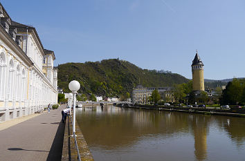 Kurpromenade am Kursaal und Quellturm Bad Ems