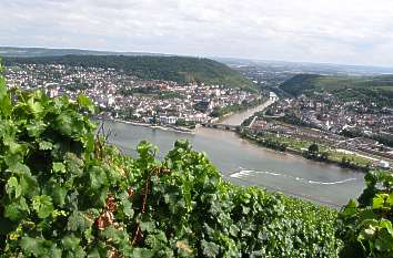 Blick auf Bingen und die Nahemündung