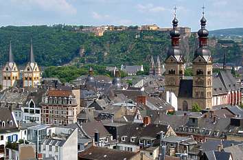 Blick auf die Altstadt in Koblenz