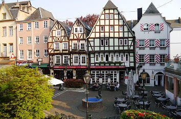 Fachwerkhäuser Burgplatz in Linz am Rhein