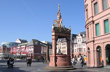 Renaissancebrunnen am Dom in Mainz