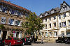 Markplatz mit Markthalle