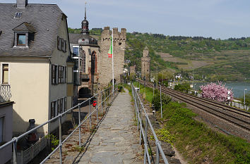 Begehbare Stadtmauer Oberwesel mit Hospitalturm