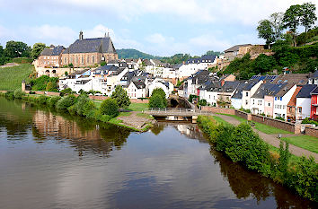 Saarburg: Mündung Leuk in Saar