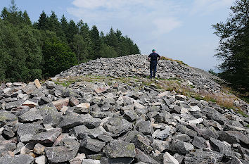 Mann auf dem Hunnenring von Otzenhausen