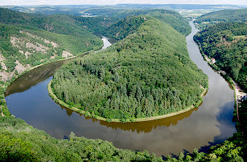 Blick Saarschleife Aussichtspunkt Cloef