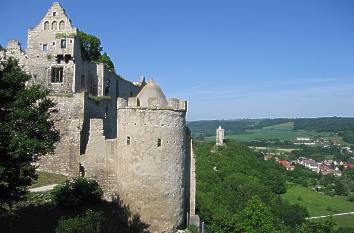 Rudelsburg mit Blick zur Burg Saaleck