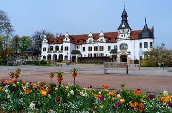 Kurpromenade und Kurhaus in Bad Schmiedeberg