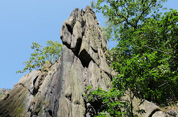 Goethefelsen im Bodetal im Harz
