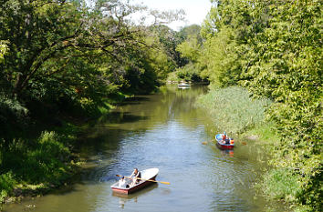 Boote auf der Tauben Elbe im Rothehornpark