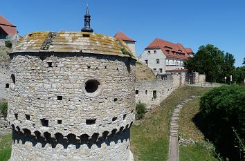 Burg Querfurt: Südrondell und Burgmauer