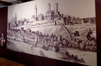 Historische Darstellung Burg Querfurt im Burgmuseum
