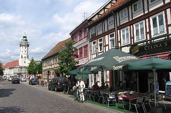 Neuperver Straße und Neustädter Rathausturm in Salzwedel